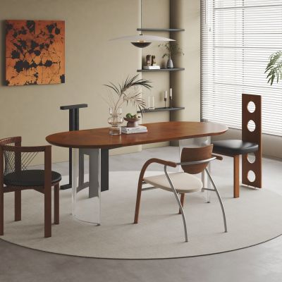 现代中古风餐桌椅组合