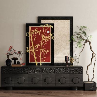 侘寂复古法式中古风装饰画挂画