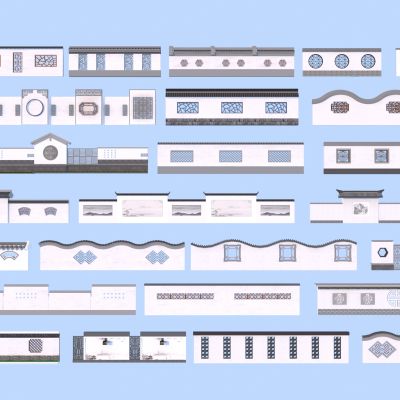 新中式徽派景观墙