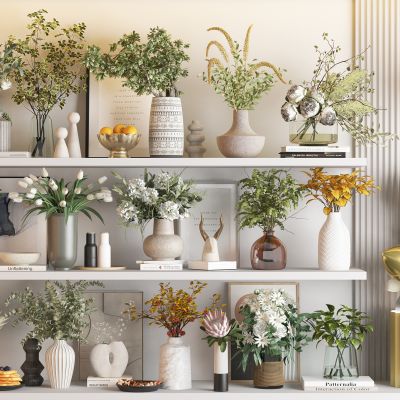 现代花瓶花卉组合