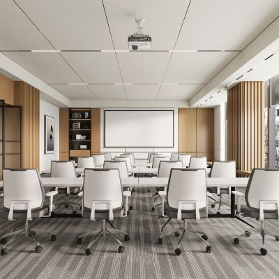 现代简约多媒体会议室