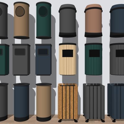 现代垃圾桶原木垃圾桶金属垃圾桶创意垃圾桶塑木垃圾桶防腐木垃圾桶