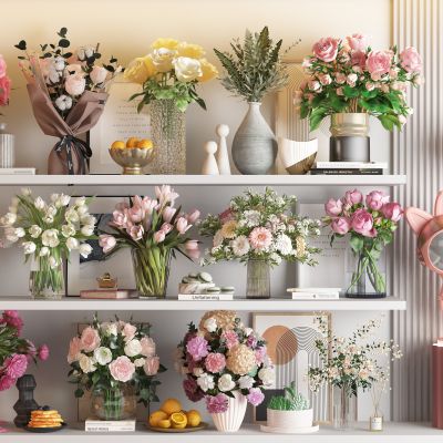 现代花瓶花卉组合