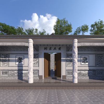 中式宗祠_古建筑门头