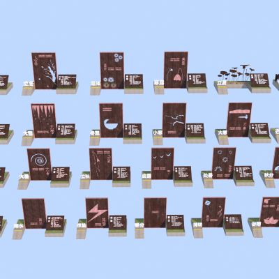 现代美丽乡村24节气小品3D模型