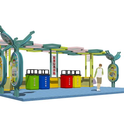 现代垃圾桶垃圾箱垃圾分类房标准分类垃圾站小区垃圾分类站小区垃圾回收站