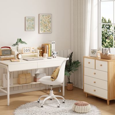现代奶油风书桌椅