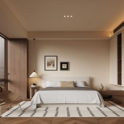 现代中古风卧室