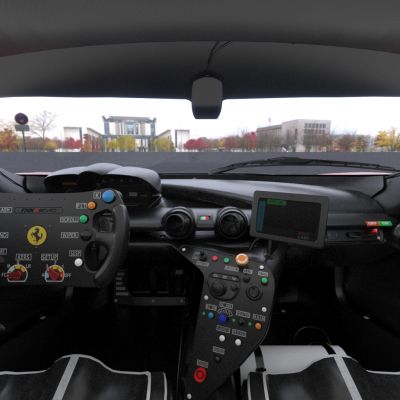 法拉利FXXKEvo超级跑车汽车带内饰