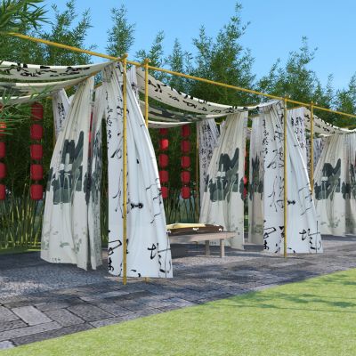 新中式诗词文化美陈