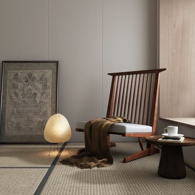 现代单椅 休闲椅 茶几组合