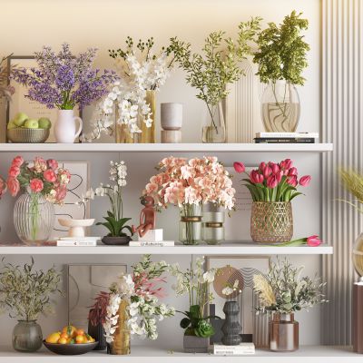 现代花瓶花卉组合