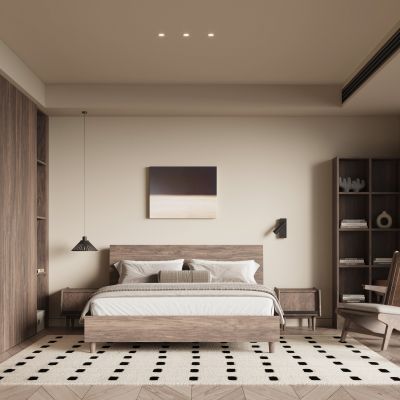现代中古风卧室