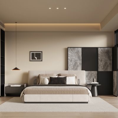 现代中古风卧室