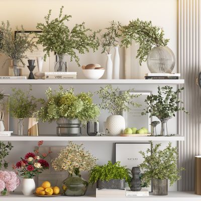 现代花瓶花卉组合