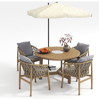 现代户外休闲桌椅组合