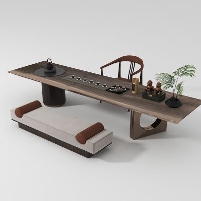 新中式茶桌椅组合