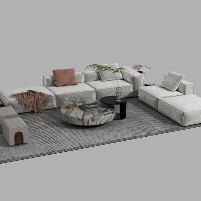 现代沙发茶几组合