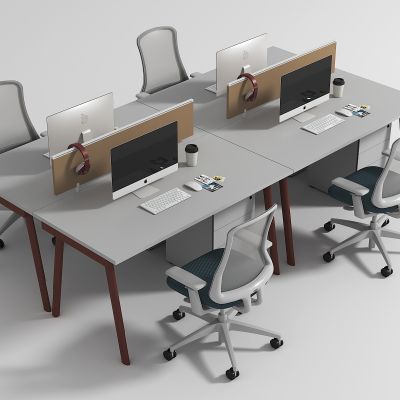 办公区办公桌椅组合