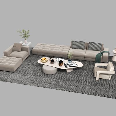 现代沙发茶几组合