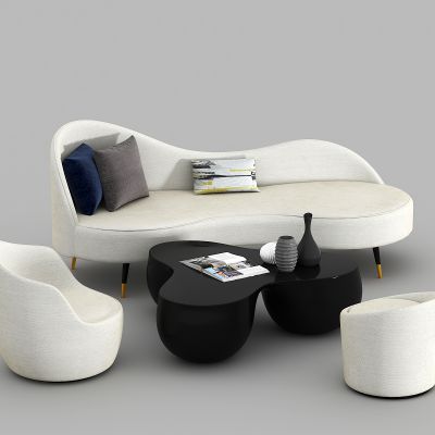 现代休闲沙发茶几组合