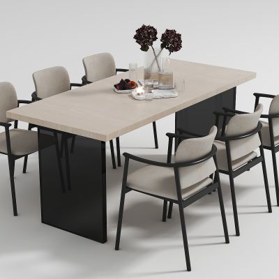 现代餐桌椅组合