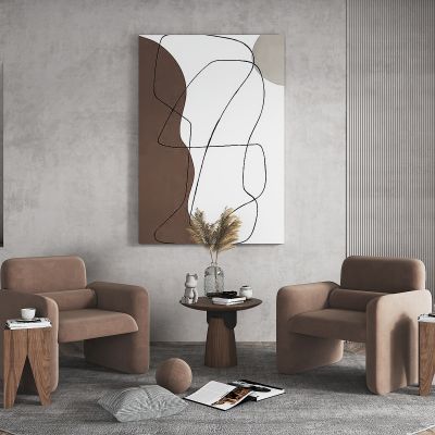 现代休闲椅边几组合