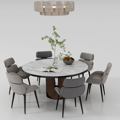 现代餐桌椅组合