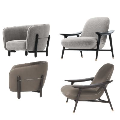 现代皮革休闲椅