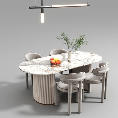 现代餐桌椅组合