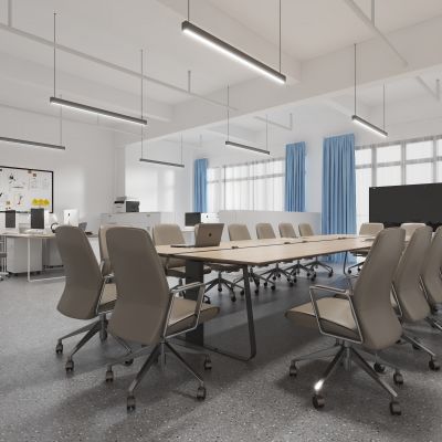 现代公共办公室会议室