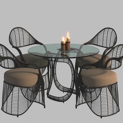 户外铁艺艺桌椅组合