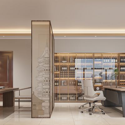 新中式董事长办公室