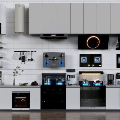 现代油烟机 燃汽灶 液化器灶 厨具 集成灶 