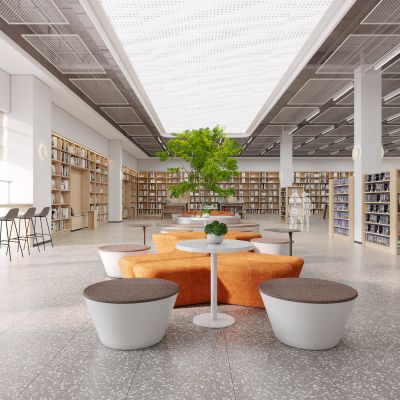 图书馆咖啡厅3D模型