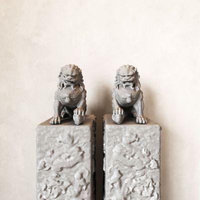 石头狮子 雕塑 