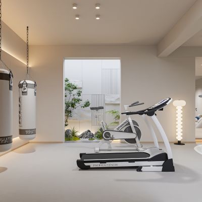 现代地下室健身房