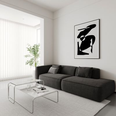 客厅 茶几 双人沙发 装饰画