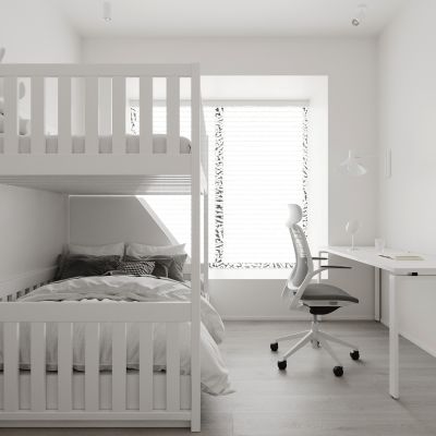 卧室 单人床 办公桌 台灯 上下铺 儿童房