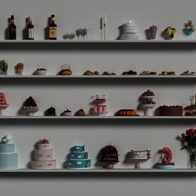 现代蛋糕 点心 红酒 甜点 茶歇 食物饮料 餐桌取餐台 果汁现代蛋糕 点心 红酒 甜点 蛋糕面包组合