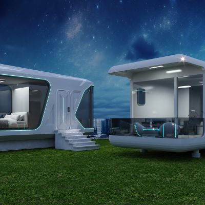 现代太空舱 民宿 户外酒店 露营民宿 露营房车