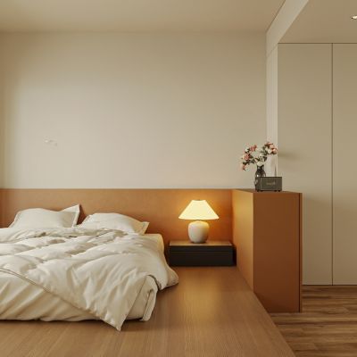 现代原木风榻榻米卧室