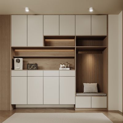 现代入户玄关柜 鞋柜 衣服 包包