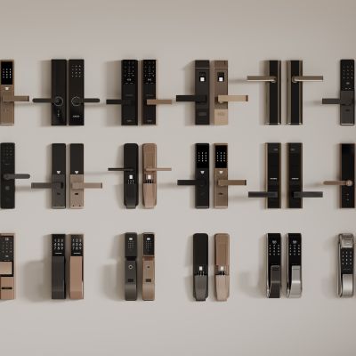 现代智能锁 指纹锁 电子锁 密码锁