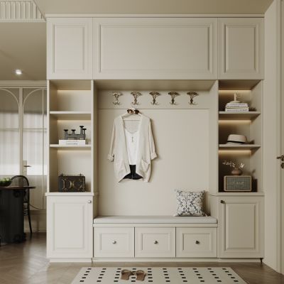 现代入户玄关柜 鞋柜 衣服 包包