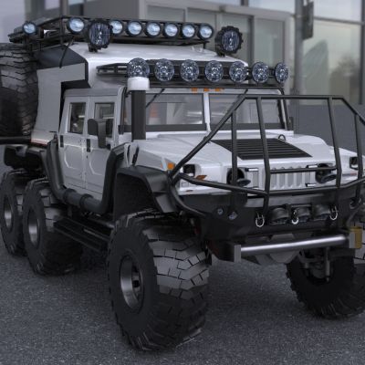 悍马H1全地形越野汽车3D模型