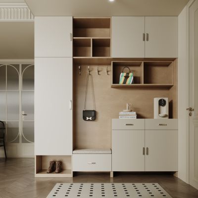 现代入户玄关柜 鞋柜 衣服 包包