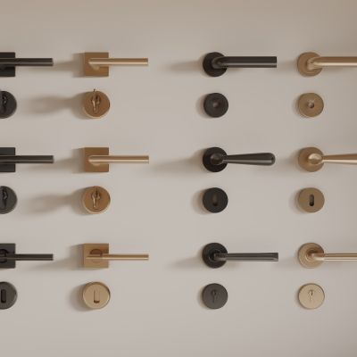 现代金属门把手 拉手组合