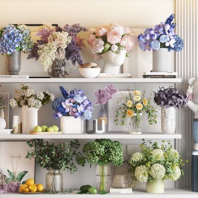 现代花瓶花卉组合