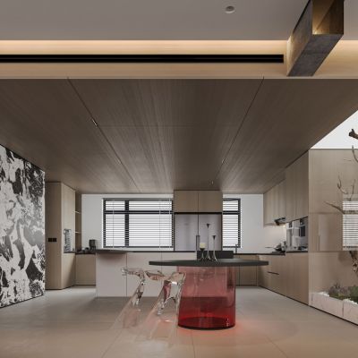 现代别墅餐厅_高级餐厅